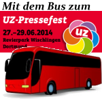 Mit dem Bus zum UZ-Pressefest!