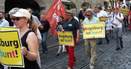 Die DKP beteiligte sich an der antifaschistischen Demonstration in Augsburg