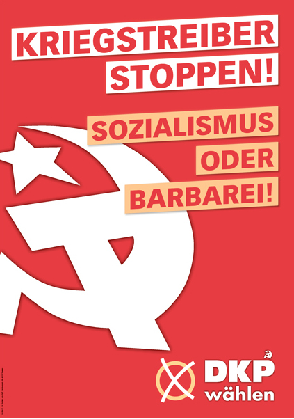 Plakat der DKP zur EU-Wahl 2024